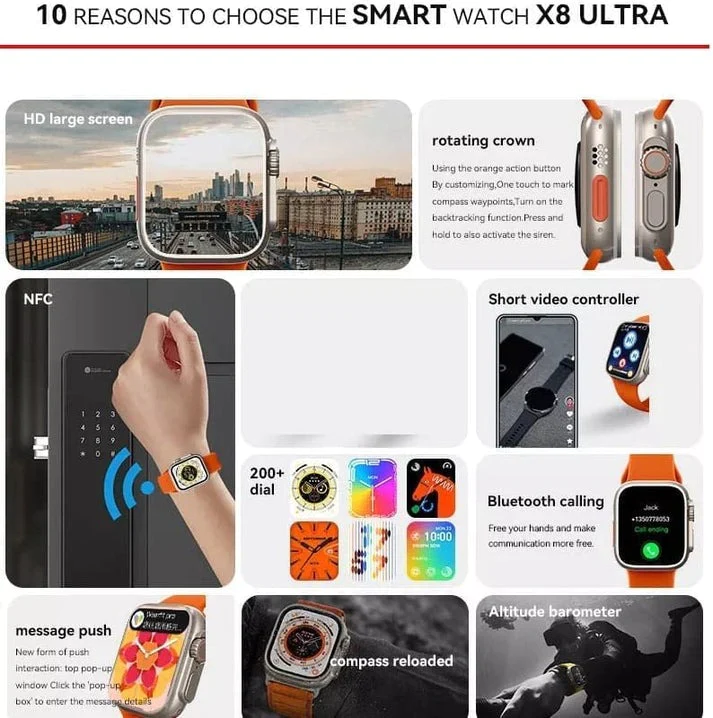 X8 Ultra HD Smart Watch Series 8